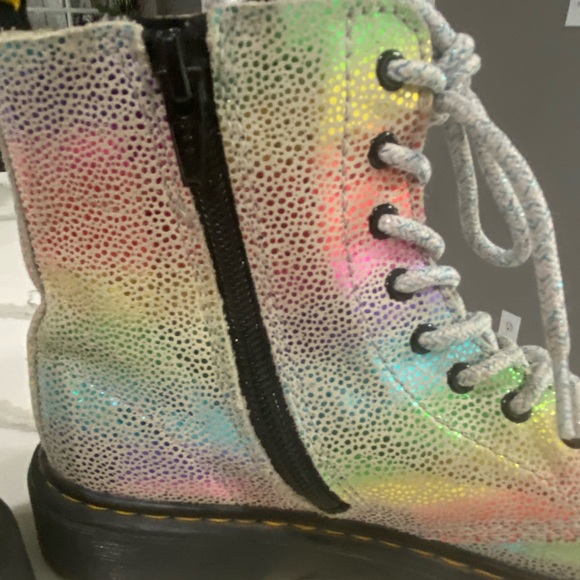 Dr Martens 1460 Pascal Youth Rainbow Iridescent Boots size 2 - Picture 11 of 11
